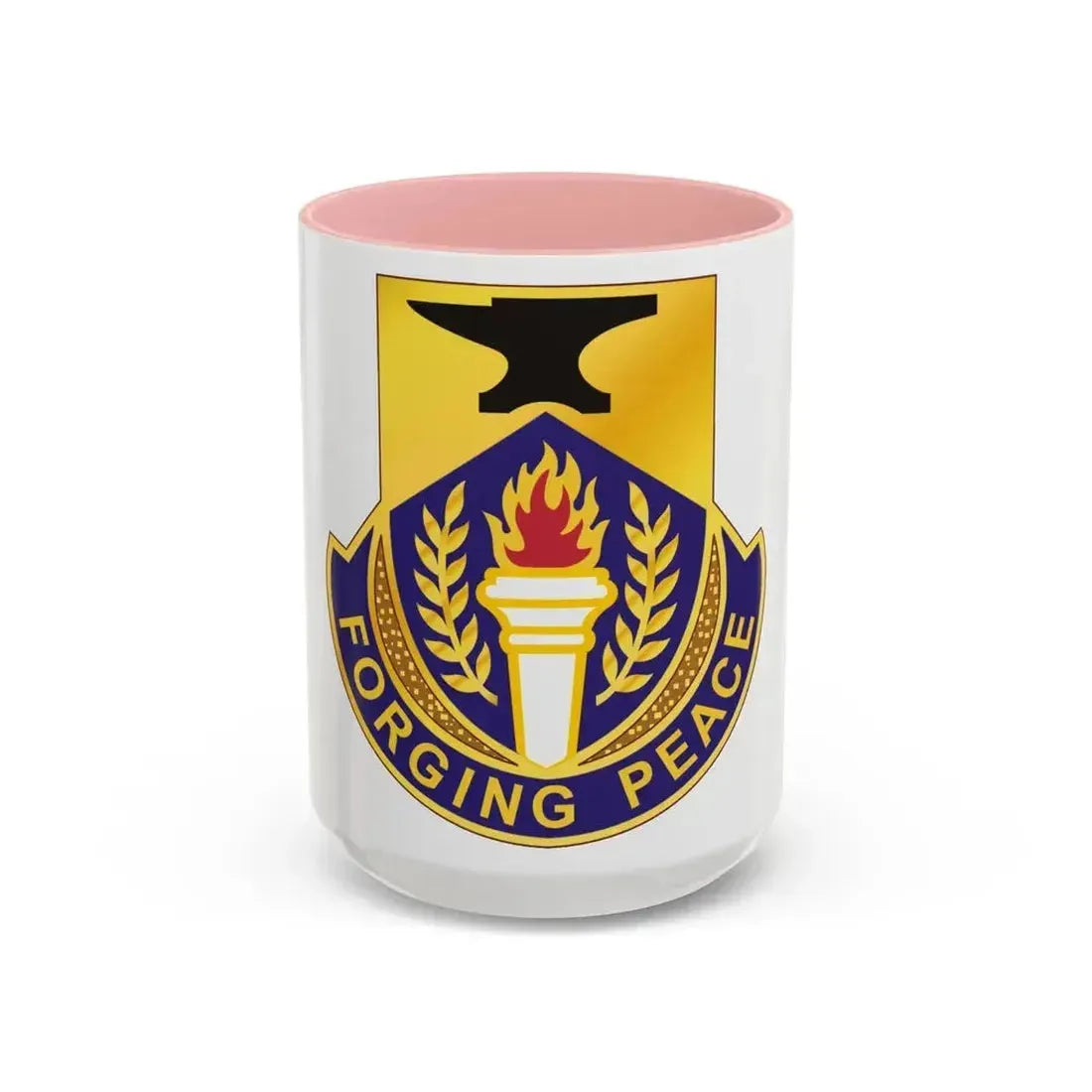 412 Civil Affairs Battalion (U.S. Army) Accent Coffee Mug 15oz Pink - Go Mug Yourself