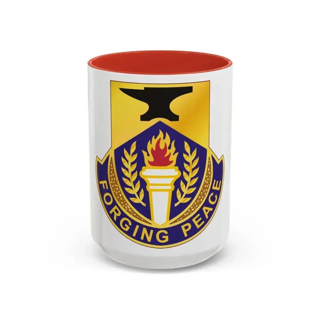 412 Civil Affairs Battalion (U.S. Army) Accent Coffee Mug 15oz Red - Go Mug Yourself