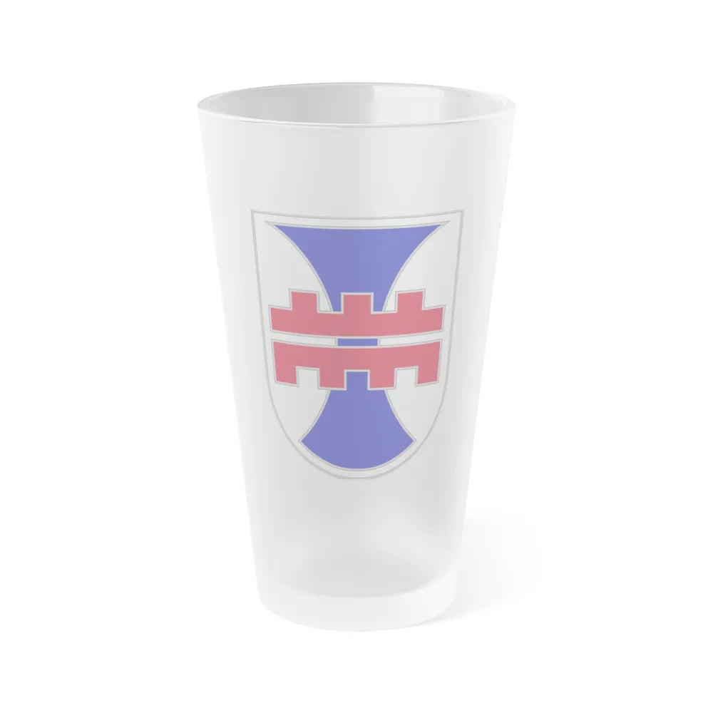 412 Engineer Command (U.S. Army) Frosted Pint Glass 16oz-Go Mug Yourself