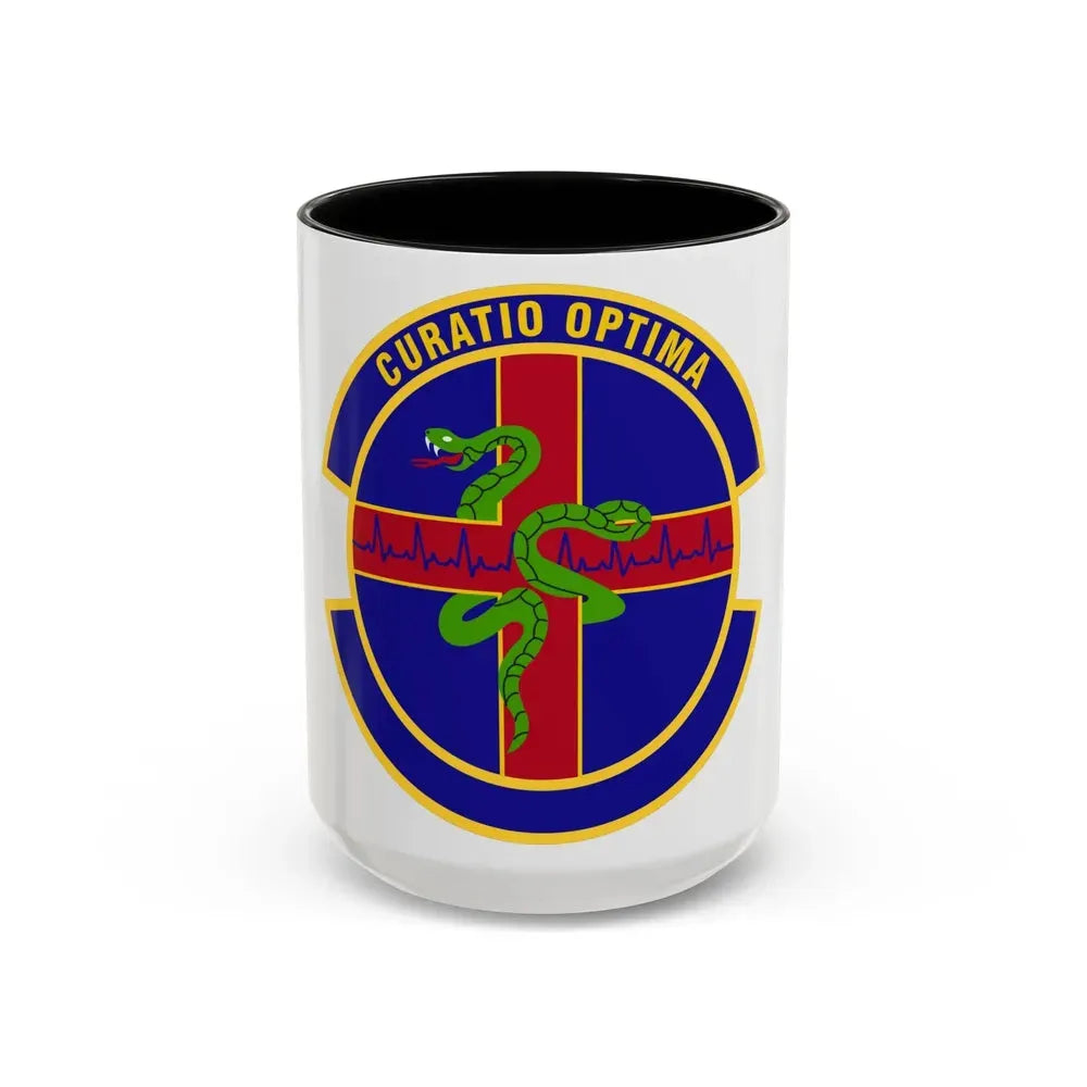 412 Healthcare Operations Squadron AFMC (U.S. Air Force) Accent Coffee Mug 15oz Black - Go Mug Yourself