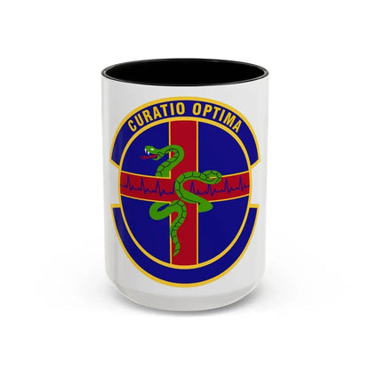 412 Healthcare Operations Squadron AFMC (U.S. Air Force) Accent Coffee Mug 15oz Black - Go Mug Yourself