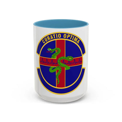 412 Healthcare Operations Squadron AFMC (U.S. Air Force) Accent Coffee Mug 15oz Light Blue - Go Mug Yourself