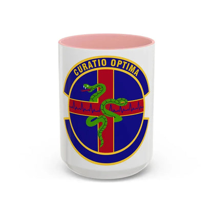 412 Healthcare Operations Squadron AFMC (U.S. Air Force) Accent Coffee Mug 15oz Pink - Go Mug Yourself