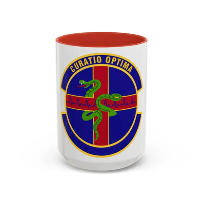 412 Healthcare Operations Squadron AFMC (U.S. Air Force) Accent Coffee Mug 15oz Red - Go Mug Yourself