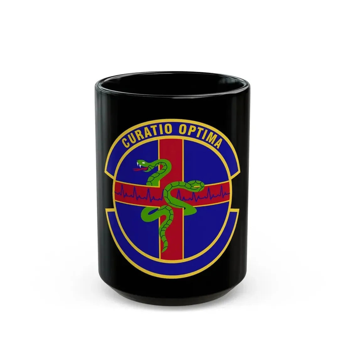 412 Healthcare Operations Squadron AFMC (U.S. Air Force) Black Coffee Mug 15oz - Go Mug Yourself