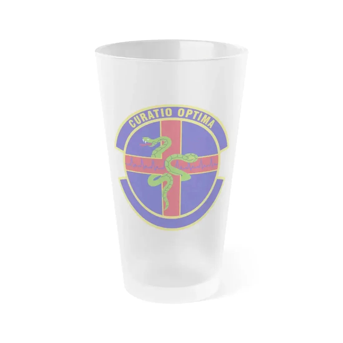 412 Healthcare Operations Squadron AFMC (U.S. Air Force) Frosted Pint Glass 16oz 16oz Frosted - Go Mug Yourself