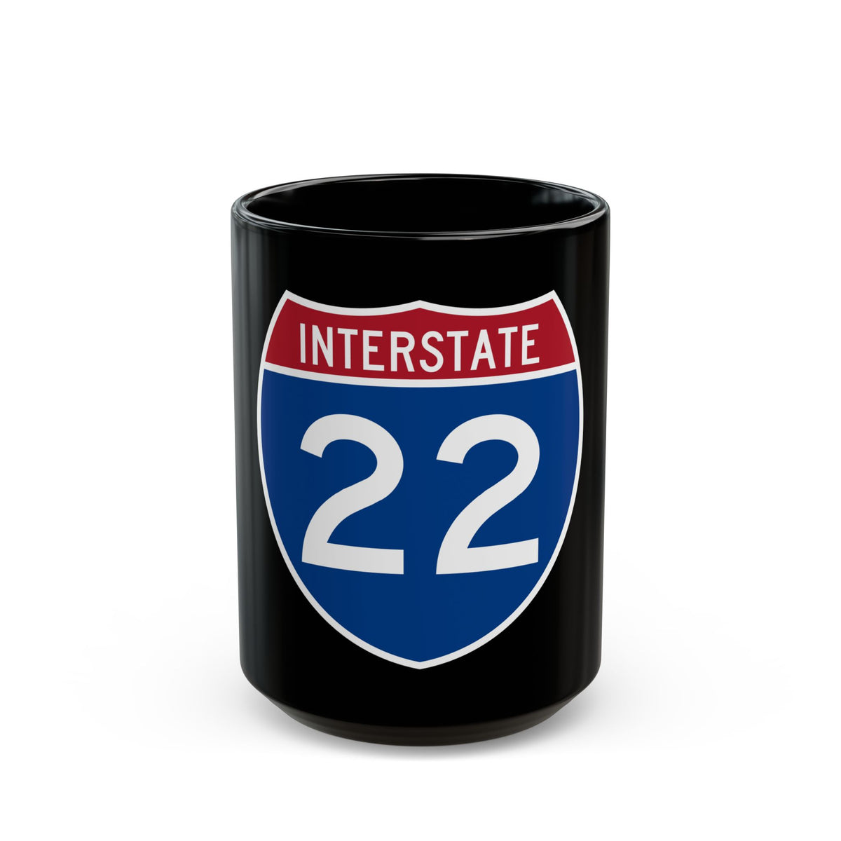 Interstate 22 (U.S. Highways) Black Coffee Mug