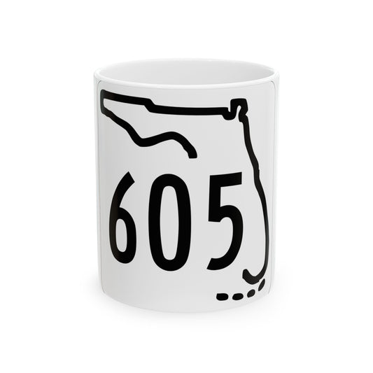 Florida 605 1955 (Florida) (Road Sign) White Coffee Mug