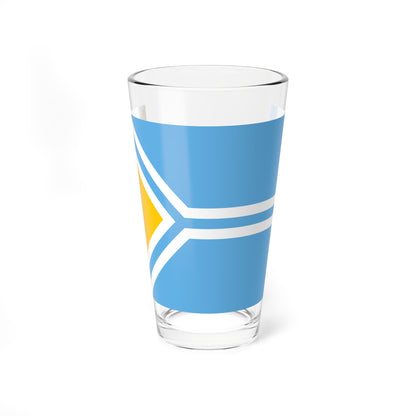 Flag of Tuva (Russia) Pint Glass 16oz