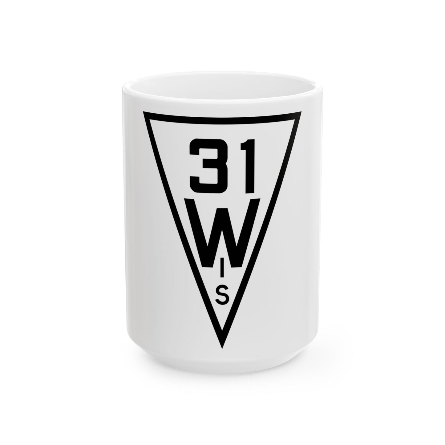 WIS 31 1927 (Wisconsin) (Road Sign) White Coffee Mug-15oz-Go Mug Yourself