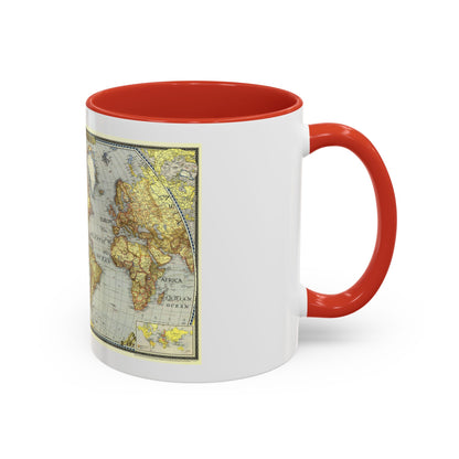 World Map (1943) (Map) Accent Coffee Mug