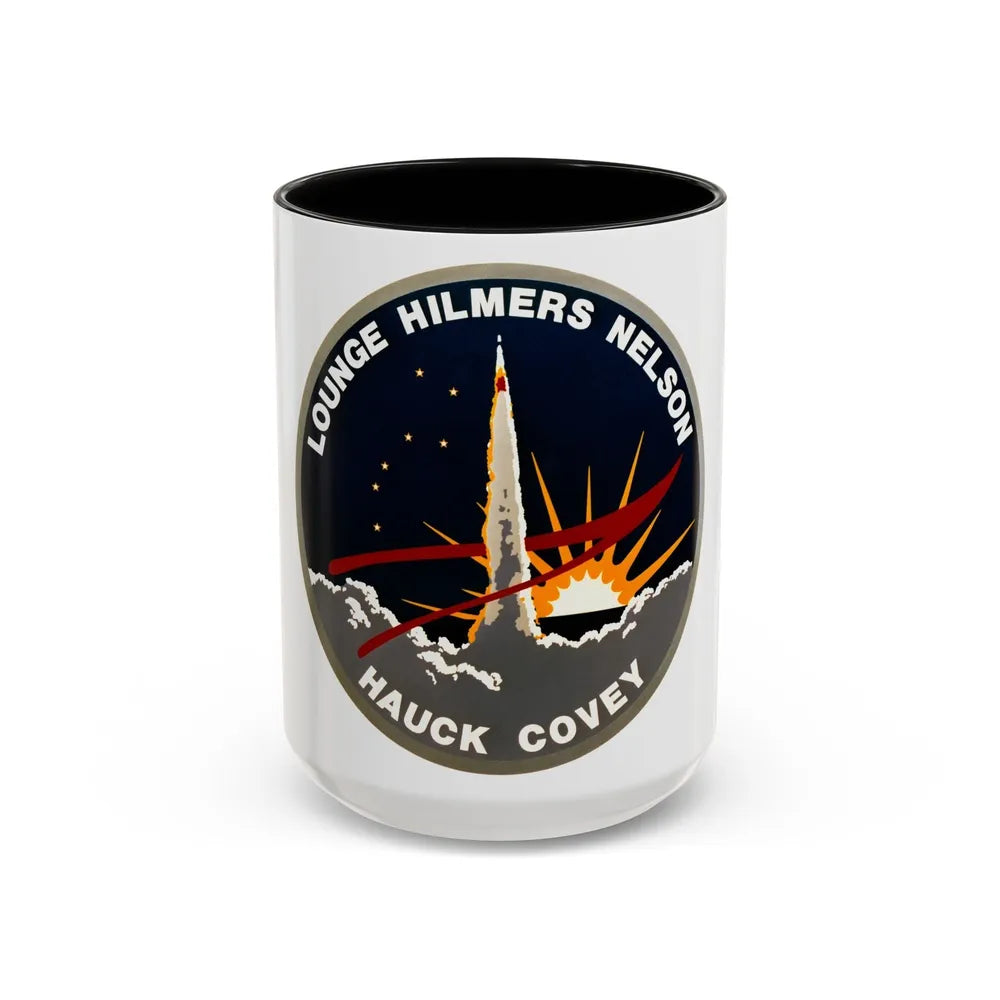 STS 26 (NASA) Accent Coffee Mug-15oz-Black-Go Mug Yourself