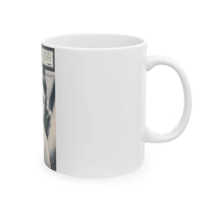 Hazel Court #72 - B&W Magazine Cover (Vintage Female Icon) White Coffee Mug-Go Mug Yourself