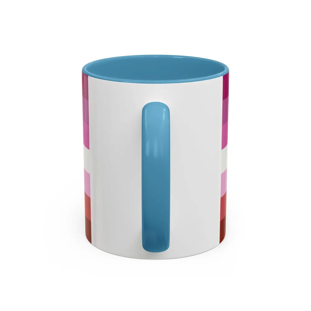 Lesbian Pride Flag - Accent Coffee Mug-Go Mug Yourself