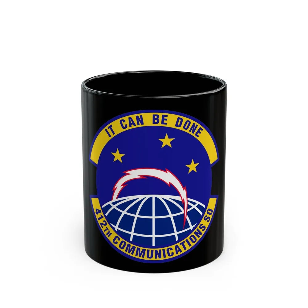 412th Communications Squadron (U.S. Air Force) Black Coffee Mug-11oz-Go Mug Yourself