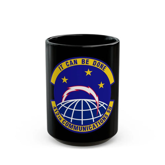 412th Communications Squadron (U.S. Air Force) Black Coffee Mug-15oz-Go Mug Yourself