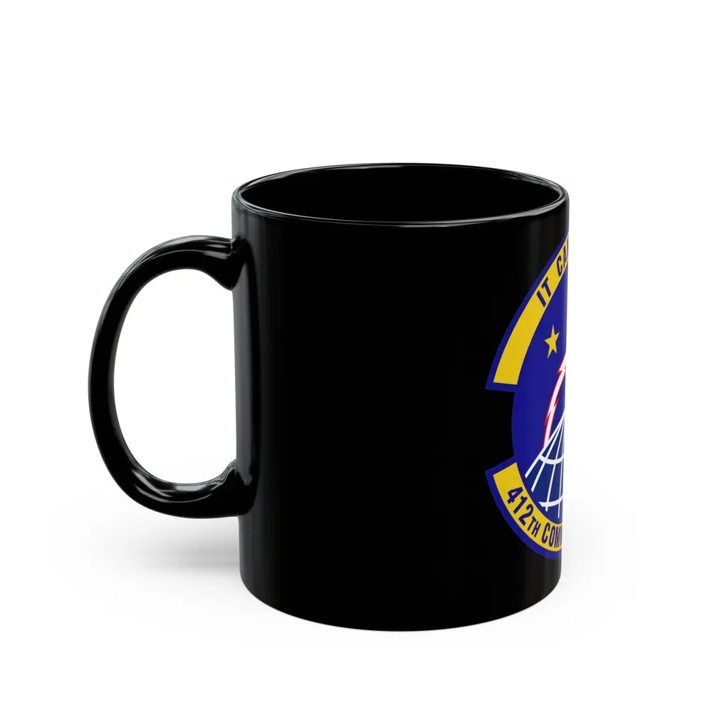 412th Communications Squadron (U.S. Air Force) Black Coffee Mug-Go Mug Yourself