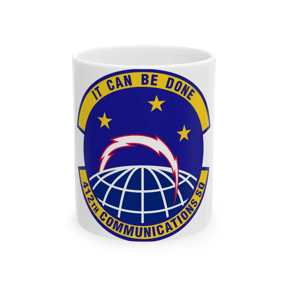 412th Communications Squadron (U.S. Air Force) White Coffee Mug-11oz-Go Mug Yourself