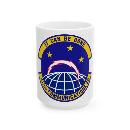 412th Communications Squadron (U.S. Air Force) White Coffee Mug-15oz-Go Mug Yourself