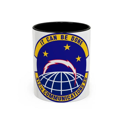 412th Communications Squadron (U.S. Air Force) Accent Coffee Mug 11oz Black - Go Mug Yourself