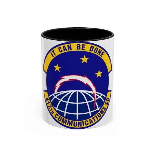 412th Communications Squadron (U.S. Air Force) Accent Coffee Mug 11oz Black - Go Mug Yourself