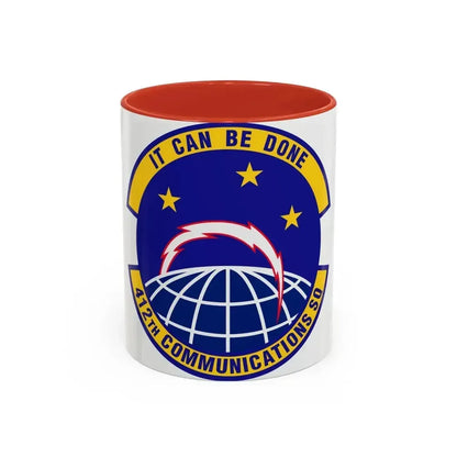 412th Communications Squadron (U.S. Air Force) Accent Coffee Mug 11oz Red - Go Mug Yourself