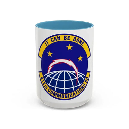 412th Communications Squadron (U.S. Air Force) Accent Coffee Mug 15oz Light Blue - Go Mug Yourself