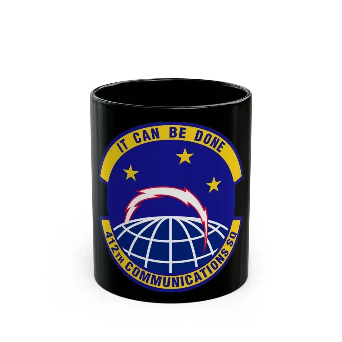 412th Communications Squadron (U.S. Air Force) Black Coffee Mug 11oz - Go Mug Yourself