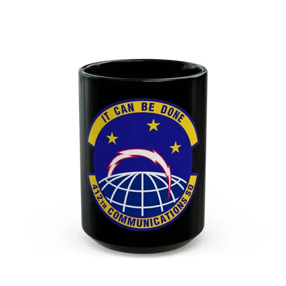 412th Communications Squadron (U.S. Air Force) Black Coffee Mug 15oz - Go Mug Yourself
