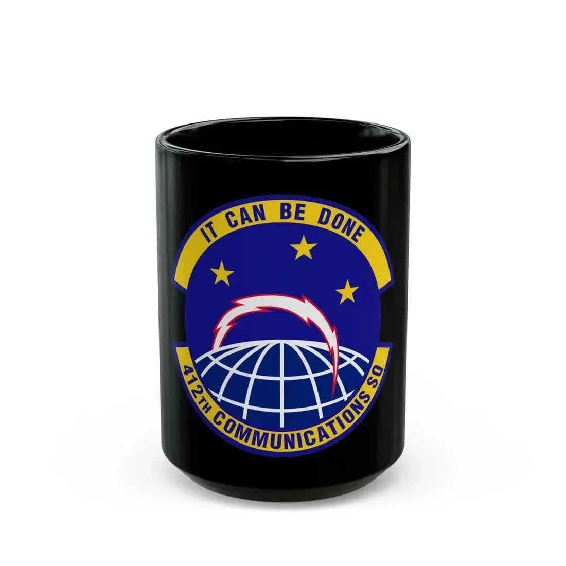 412th Communications Squadron (U.S. Air Force) Black Coffee Mug 15oz - Go Mug Yourself