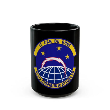 412th Communications Squadron (U.S. Air Force) Black Coffee Mug 15oz - Go Mug Yourself