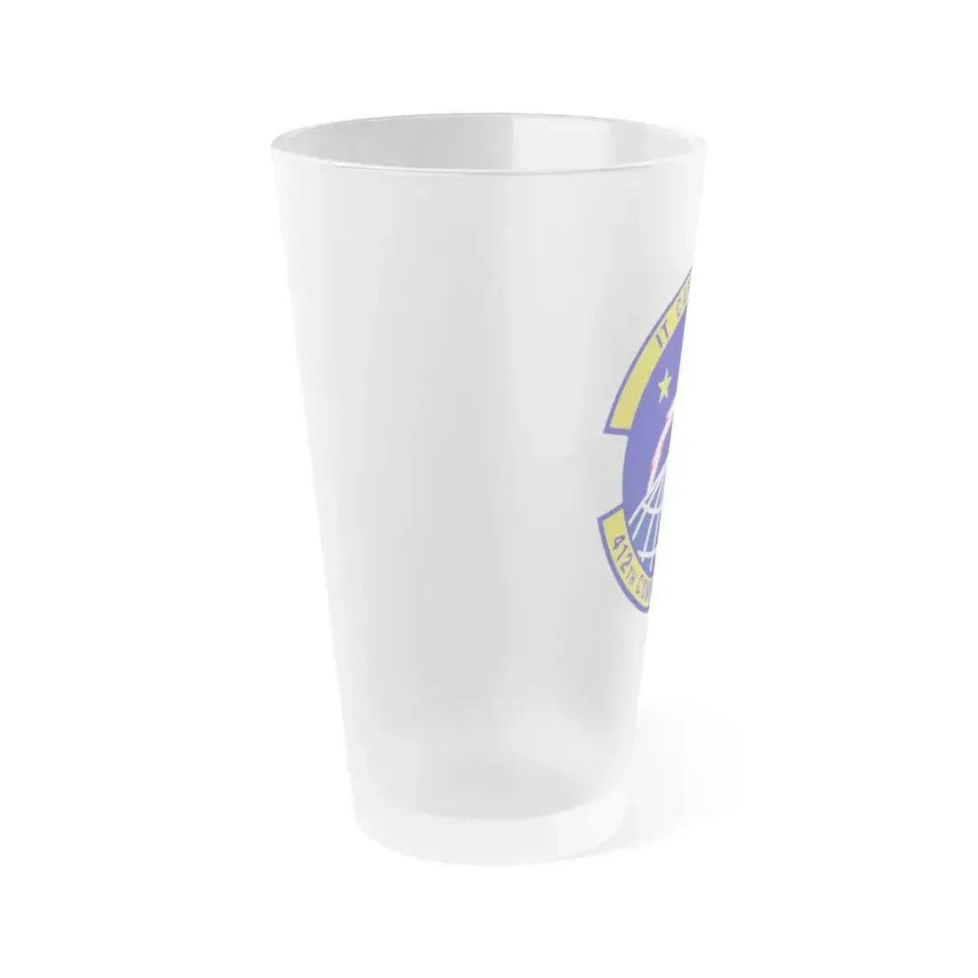 412th Communications Squadron (U.S. Air Force) Frosted Pint Glass 16oz - Go Mug Yourself