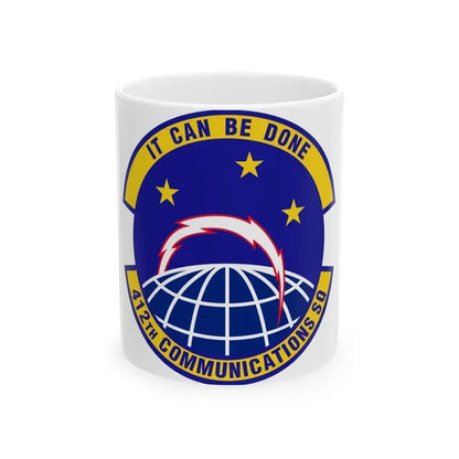 412th Communications Squadron (U.S. Air Force) White Coffee Mug 11oz - Go Mug Yourself