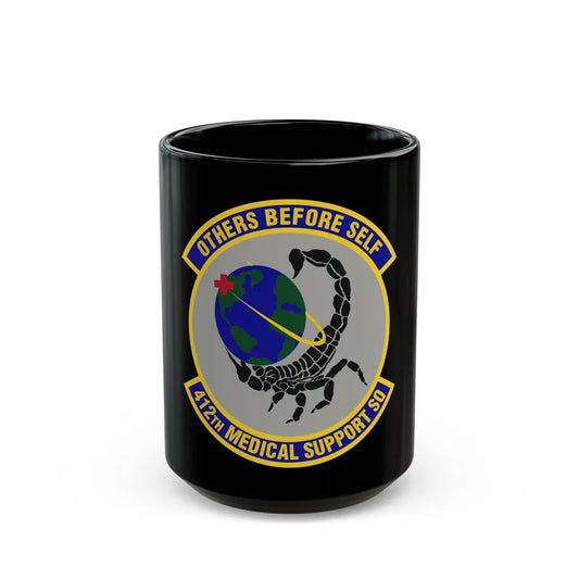 412th Medical Support Squadron (U.S. Air Force) Black Coffee Mug-15oz-Go Mug Yourself