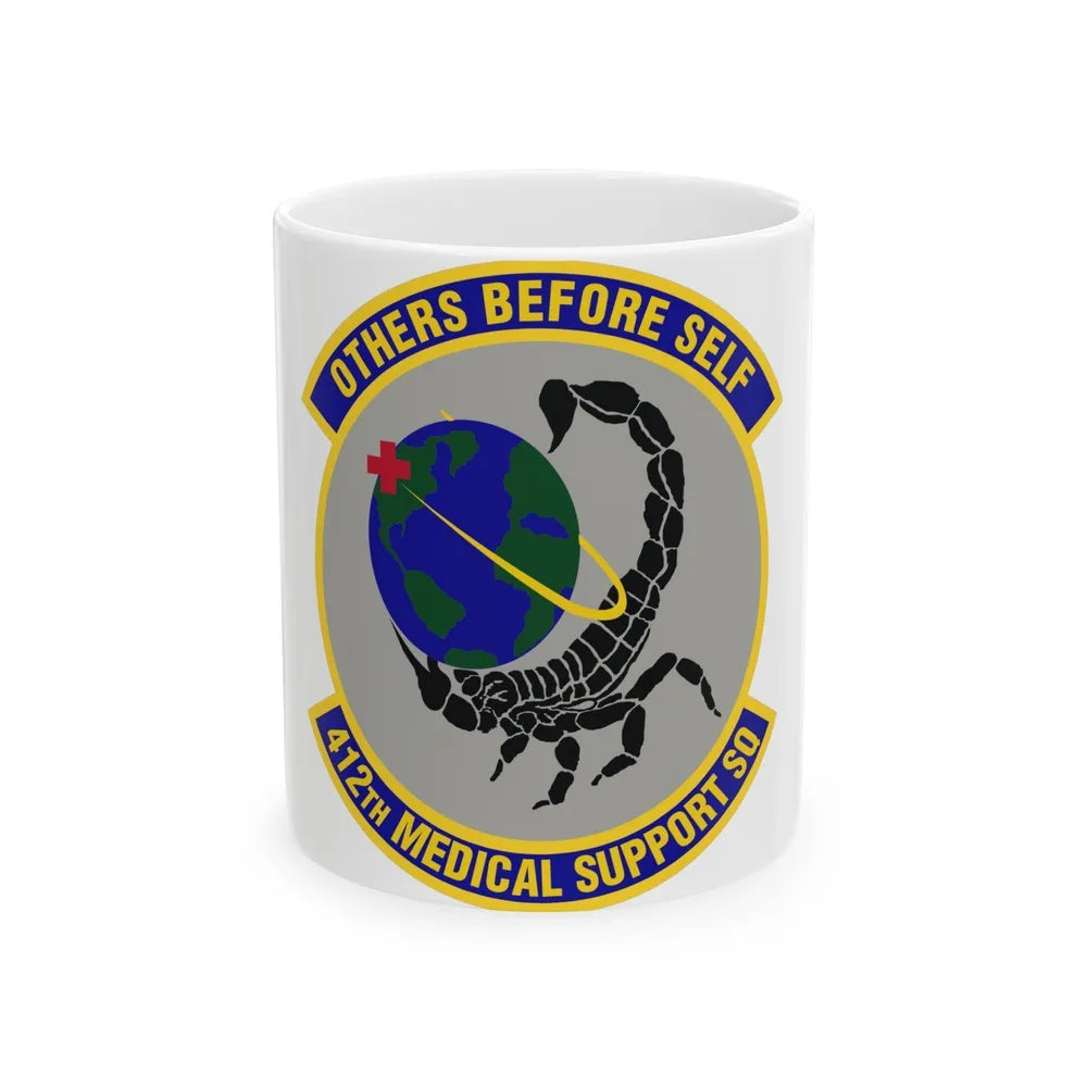 412th Medical Support Squadron (U.S. Air Force) White Coffee Mug-11oz-Go Mug Yourself