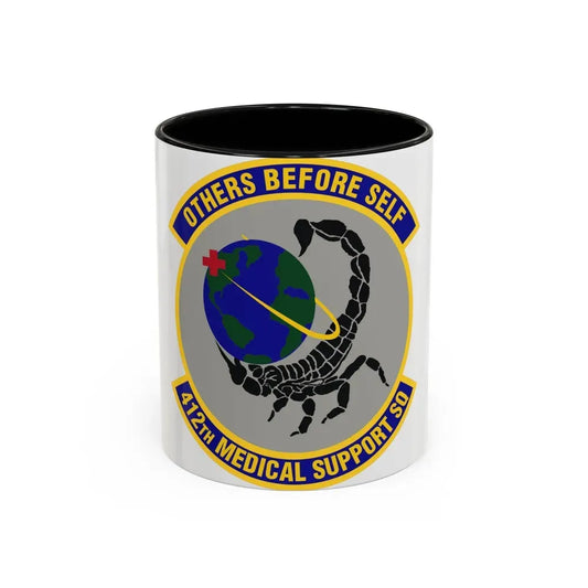 412th Medical Support Squadron (U.S. Air Force) Accent Coffee Mug 11oz Black - Go Mug Yourself