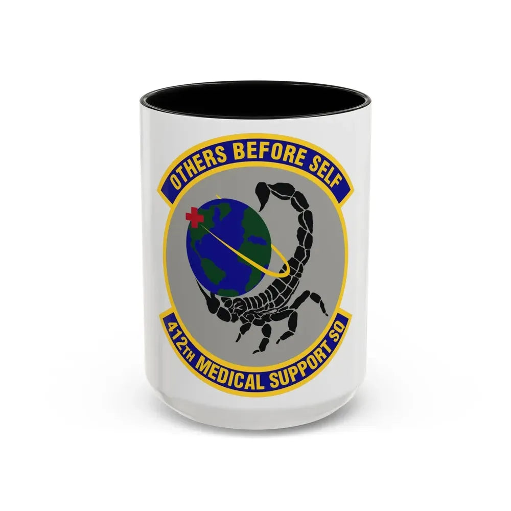 412th Medical Support Squadron (U.S. Air Force) Accent Coffee Mug 15oz Black - Go Mug Yourself