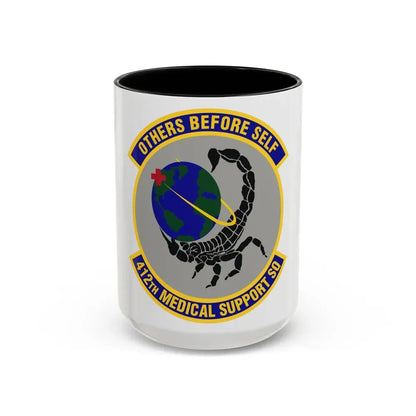 412th Medical Support Squadron (U.S. Air Force) Accent Coffee Mug 15oz Black - Go Mug Yourself