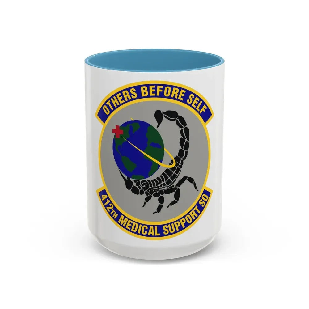 412th Medical Support Squadron (U.S. Air Force) Accent Coffee Mug 15oz Light Blue - Go Mug Yourself