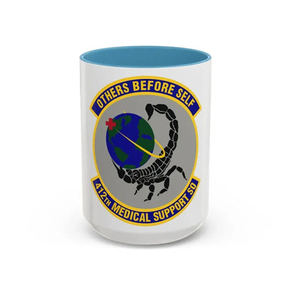 412th Medical Support Squadron (U.S. Air Force) Accent Coffee Mug 15oz Light Blue - Go Mug Yourself
