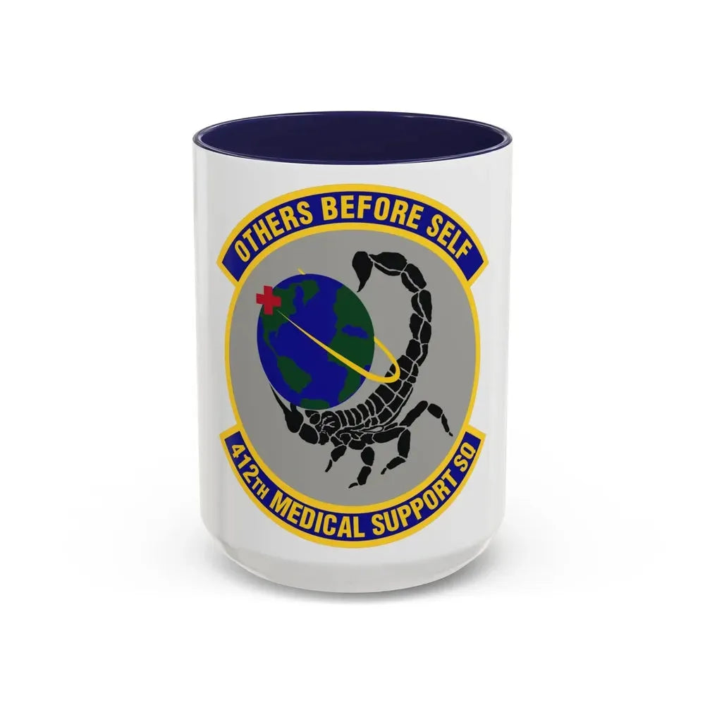 412th Medical Support Squadron (U.S. Air Force) Accent Coffee Mug 15oz Navy - Go Mug Yourself