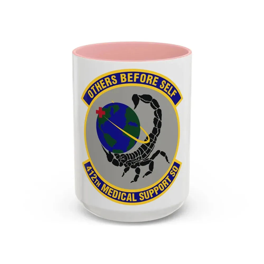 412th Medical Support Squadron (U.S. Air Force) Accent Coffee Mug 15oz Pink - Go Mug Yourself