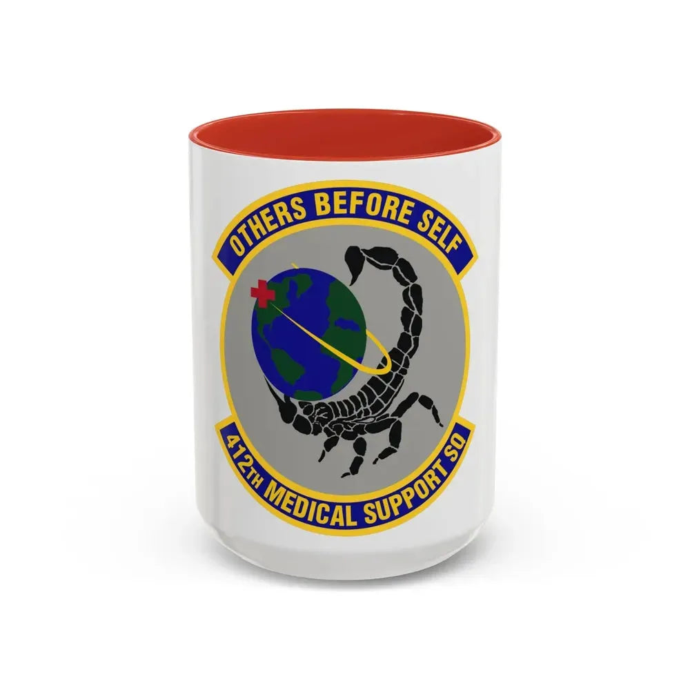 412th Medical Support Squadron (U.S. Air Force) Accent Coffee Mug 15oz Red - Go Mug Yourself