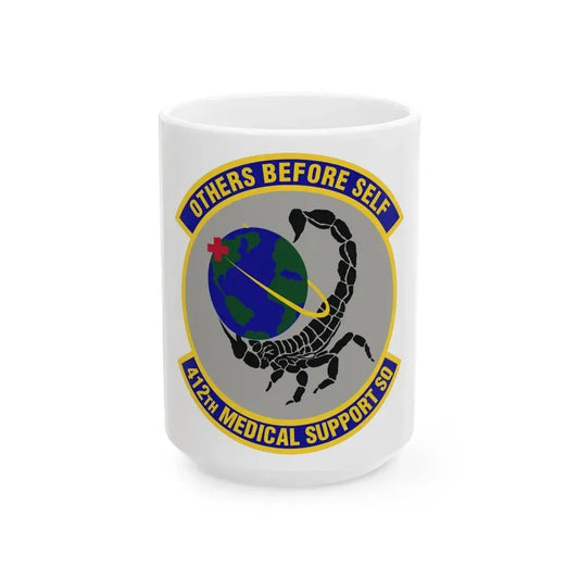 412th Medical Support Squadron (U.S. Air Force) White Coffee Mug 15oz - Go Mug Yourself