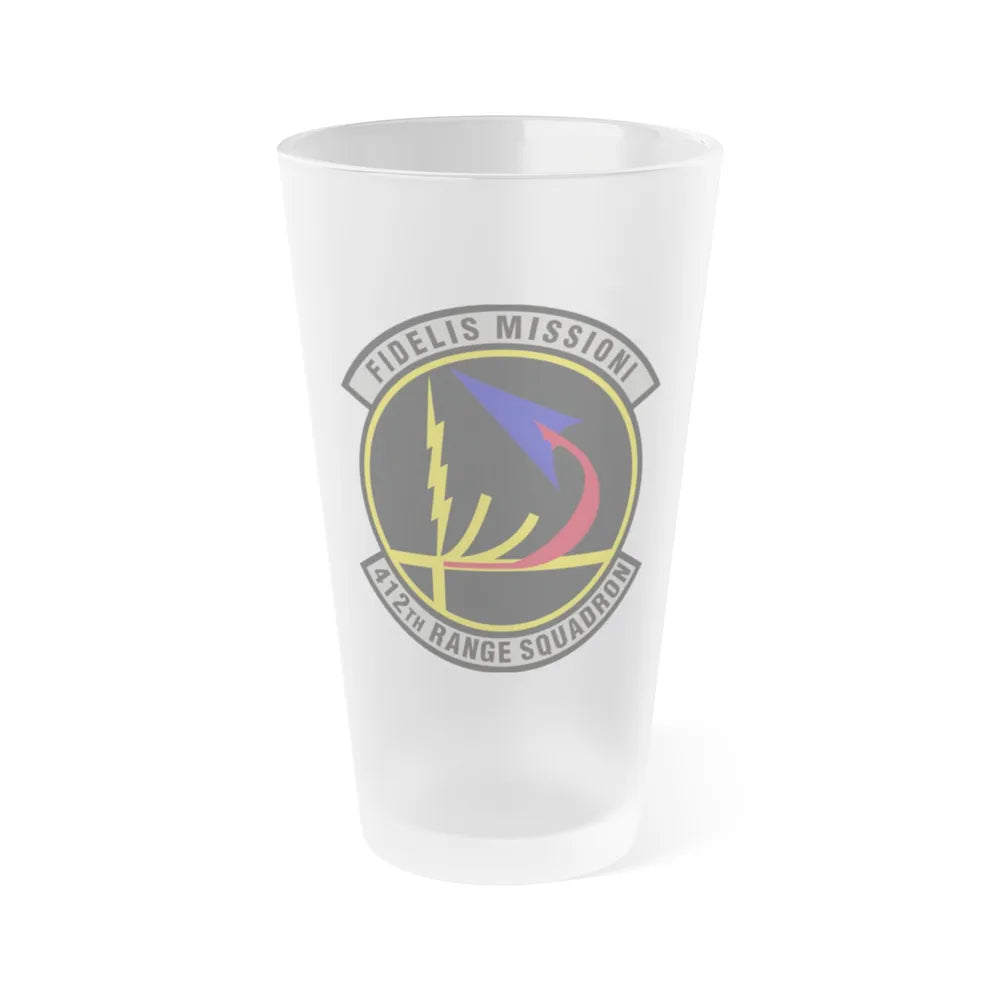 412th Range Squadron (U.S. Air Force) Frosted Pint Glass 16oz-16oz-Frosted-Go Mug Yourself