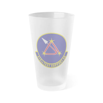 412th Test Support Squadron (U.S. Air Force) Frosted Pint Glass 16oz-16oz-Frosted-Go Mug Yourself