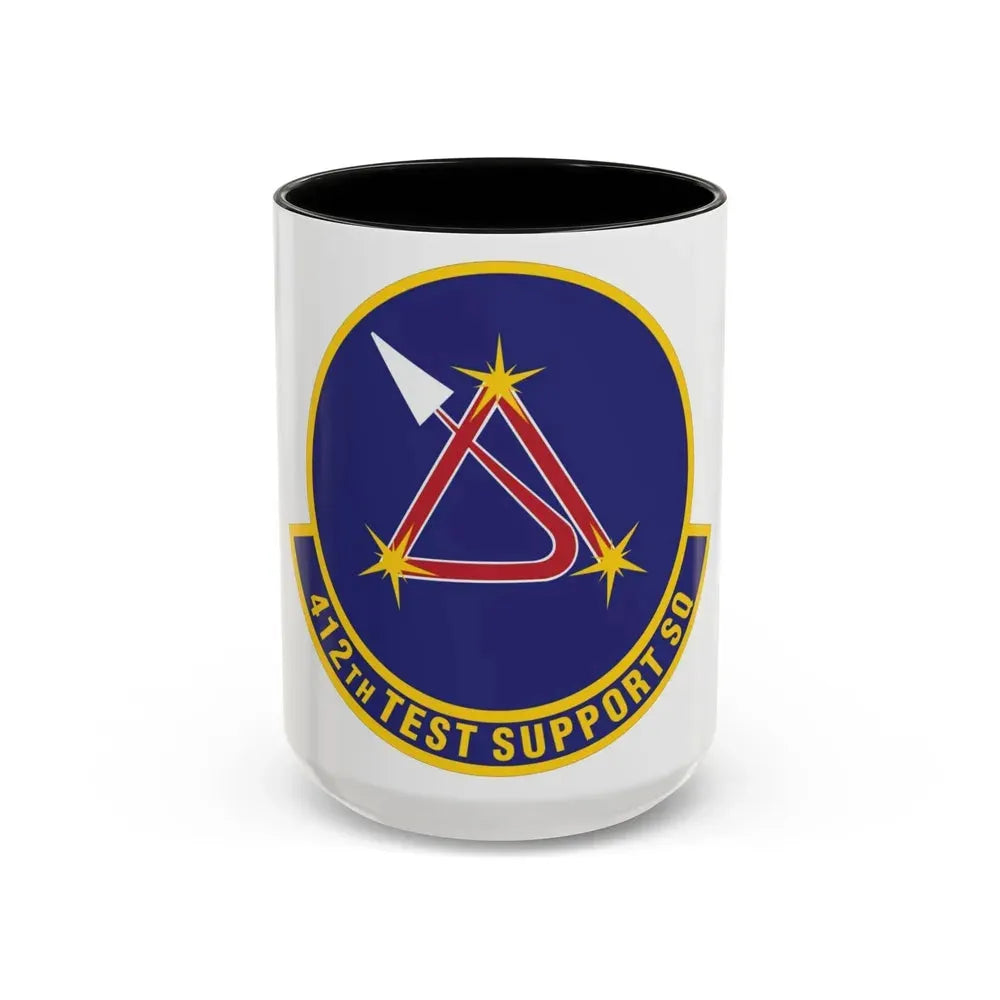 412th Test Support Squadron (U.S. Air Force) Accent Coffee Mug 15oz Black - Go Mug Yourself