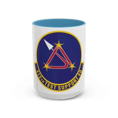 412th Test Support Squadron (U.S. Air Force) Accent Coffee Mug 15oz Light Blue - Go Mug Yourself