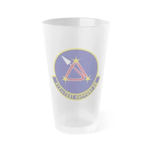 412th Test Support Squadron (U.S. Air Force) Frosted Pint Glass 16oz 16oz Frosted - Go Mug Yourself