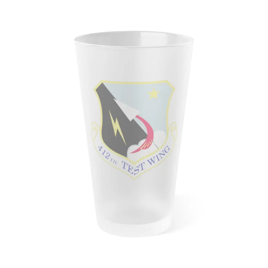 412th Test Wing (U.S. Air Force) Frosted Pint Glass 16oz-16oz-Frosted-Go Mug Yourself